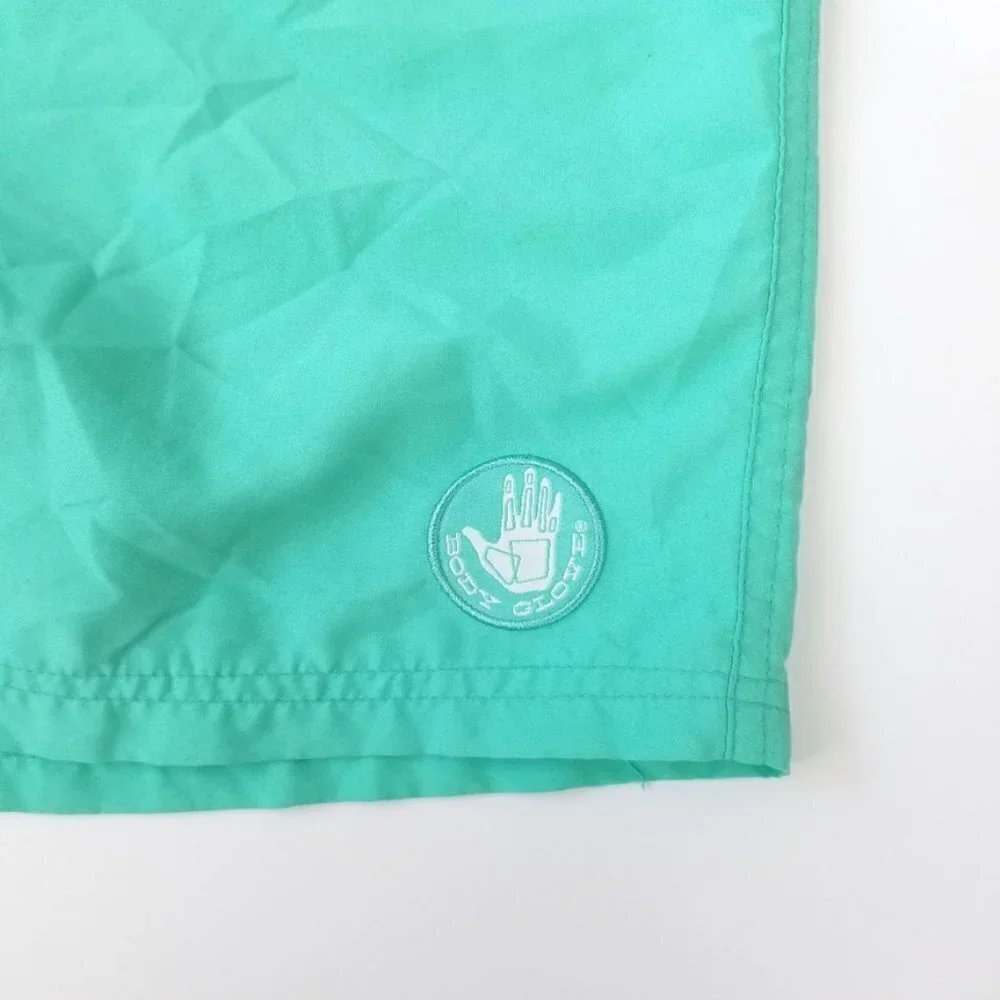 Body Glove 90s Aruba Neon Mint Green 16 Inch Board Shorts Swim Trunks Mens Small